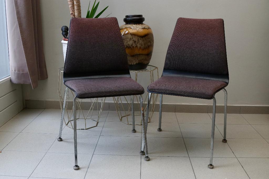 Duo Chaise Pagholz Sedus stoll vintage 1960, Enlèvement, Tissus, Deux