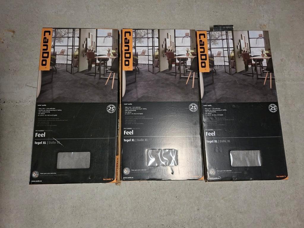 Cando Klik Pvc Vloer Tegel - Feel XL, 3 pakken, Ophalen, Nieuw, Vloertegels