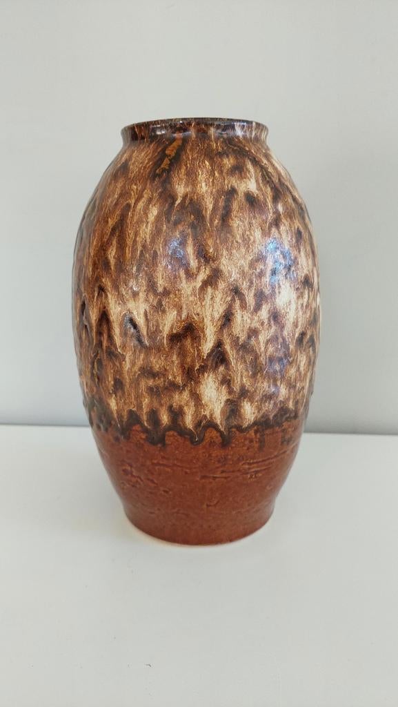 Prachtige vintage druipglazuur Bay Keramik vaas - 610  20, Antiek en Kunst, Ophalen of Verzenden