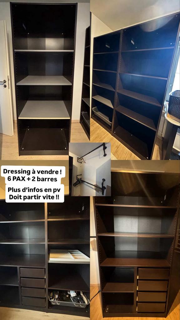 Dressing avec 6 pax + 2 barres, Ophalen, Zo goed als nieuw