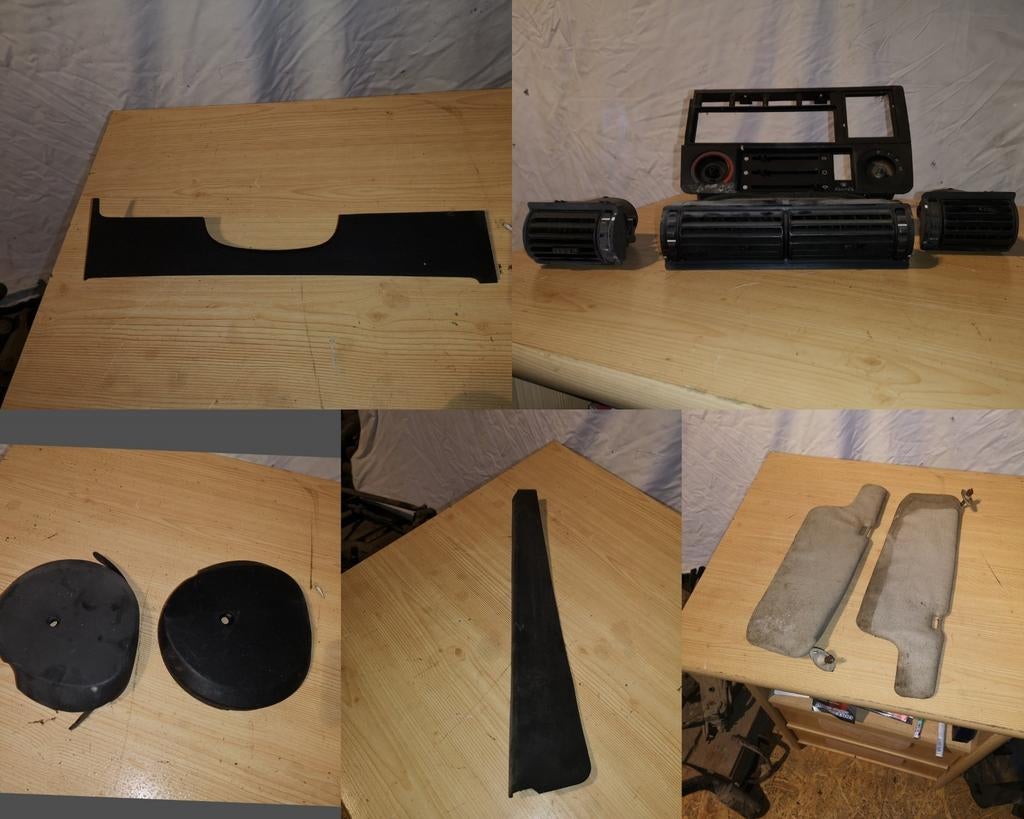 Pièces intérieurs bmw e30, caches compteur, façade ventil