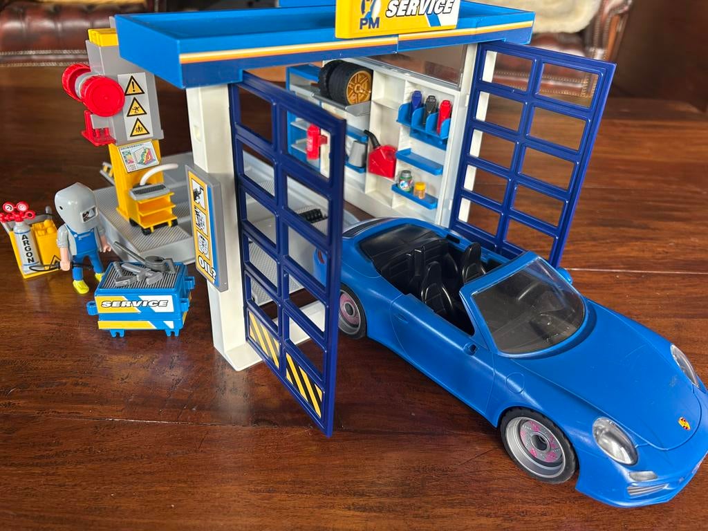 Station-service Playmobil avec Porsche 911, Enlèvement ou Envoi, Utilisé