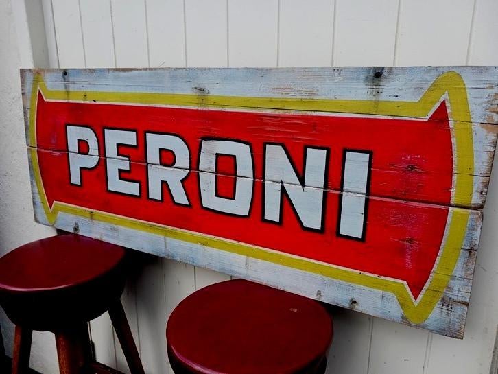 Peroni reclamebord, bierreclame., Ophalen of Verzenden, Reclamebord