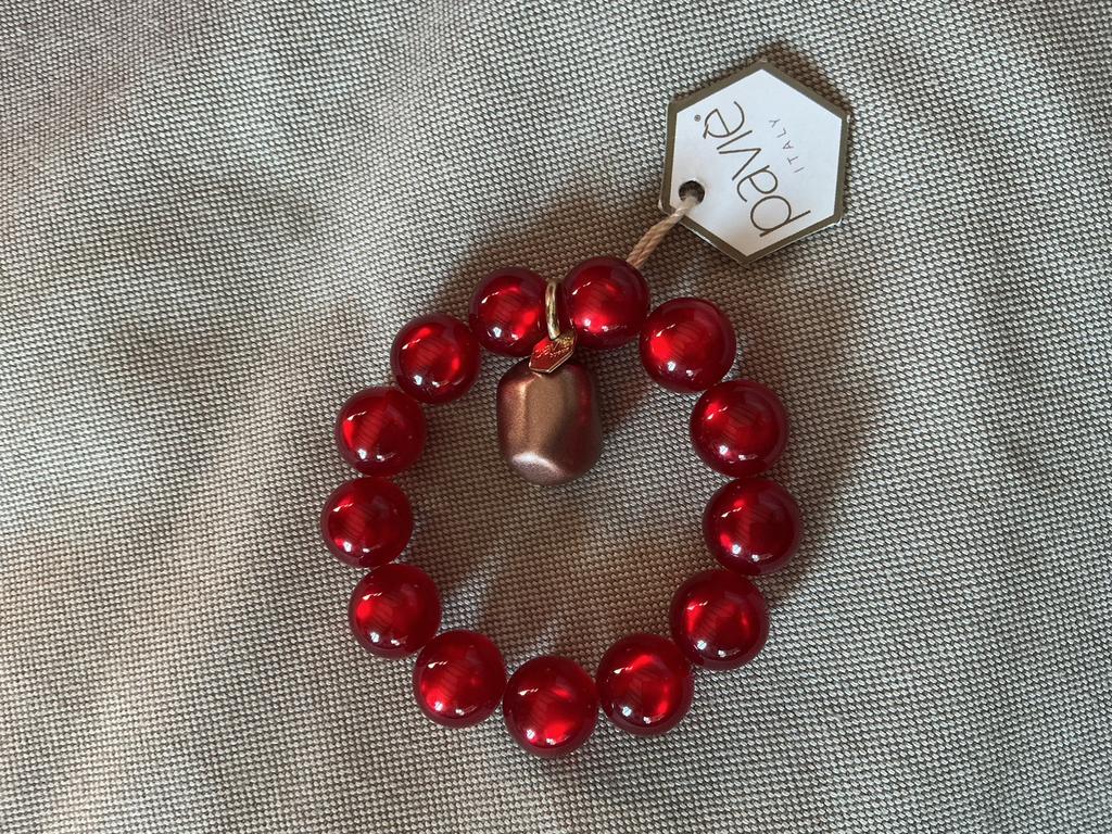 Nieuwe armbanden Paviè Italy, Ophalen of Verzenden, Zo goed als nieuw, Rood