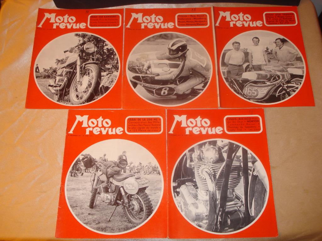 MOTO REVUE Lot N°2 de 5 Anciennes Revues 1971, Enlèvement ou Envoi, Utilisé, Général