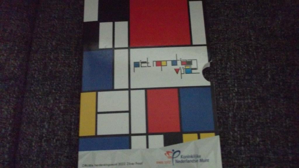 pièce de 5 euros en argent/Piet Mondrian, Monnaie en vrac, Argent, Roi Guillaume III, Euros