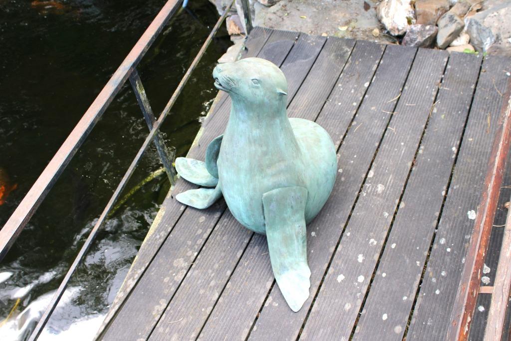 otarie ou phoque jet d eau en bronze pat vert, Enlèvement, Neuf, Autres matériaux, Fontaine