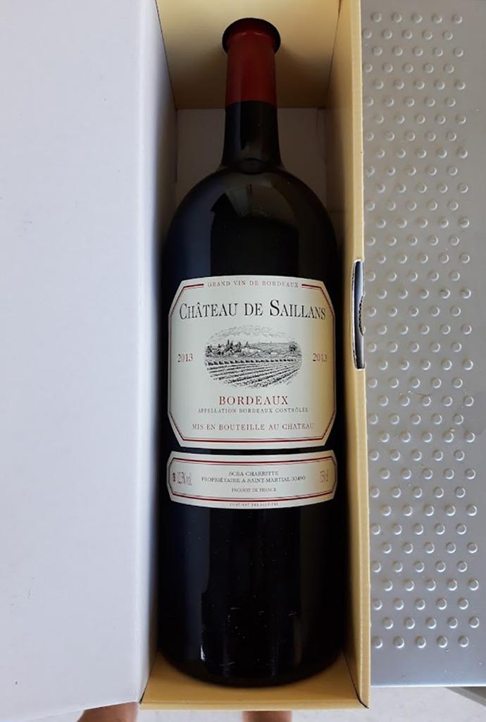 France Bordeaux 2013 Chateau de Saillans MdC Magnum (1.5L), Collections, Vins, Neuf, Vin rouge, France, Pleine, Enlèvement