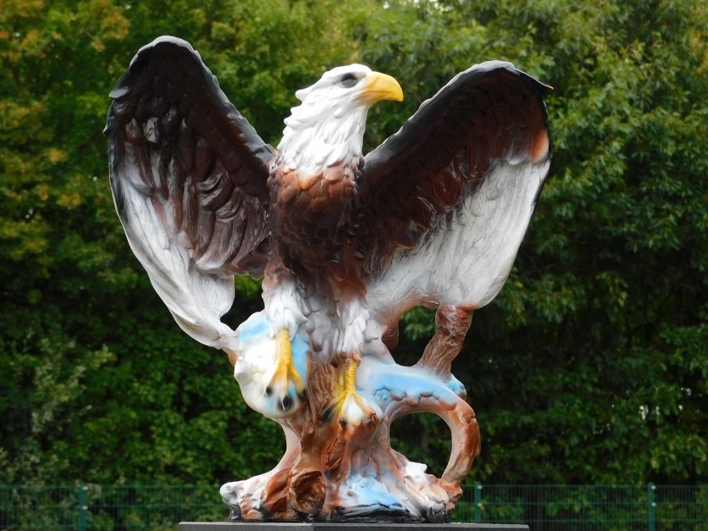 Adelaar met Gespreide Vleugels - 55 cm - Polystone, Antiek en Kunst, Ophalen of Verzenden