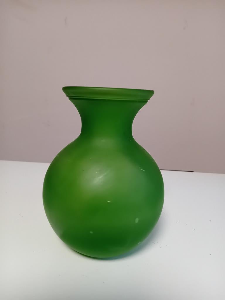 Vase vintage en verre dépoli LR, Antiquités & Art, Enlèvement ou Envoi