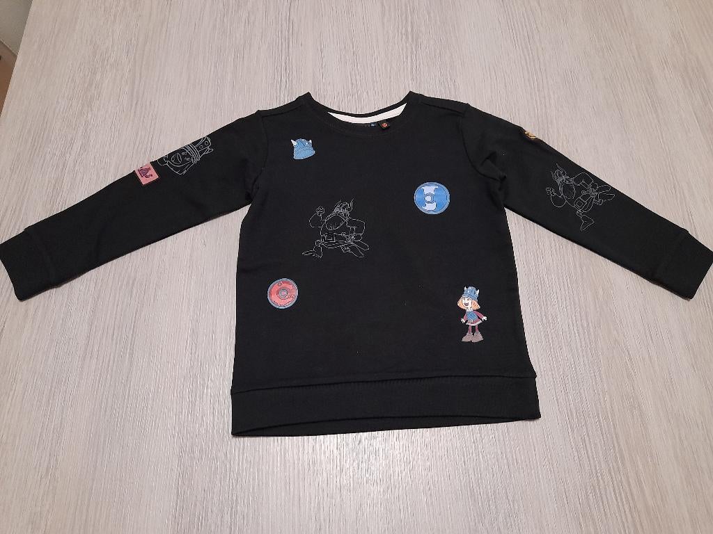 Zwarte trui Wickie 104, Kinderen en Baby's, Kinderkleding | Maat 104, Jongen of Meisje, Trui of Vest, Ophalen of Verzenden, Zo goed als nieuw