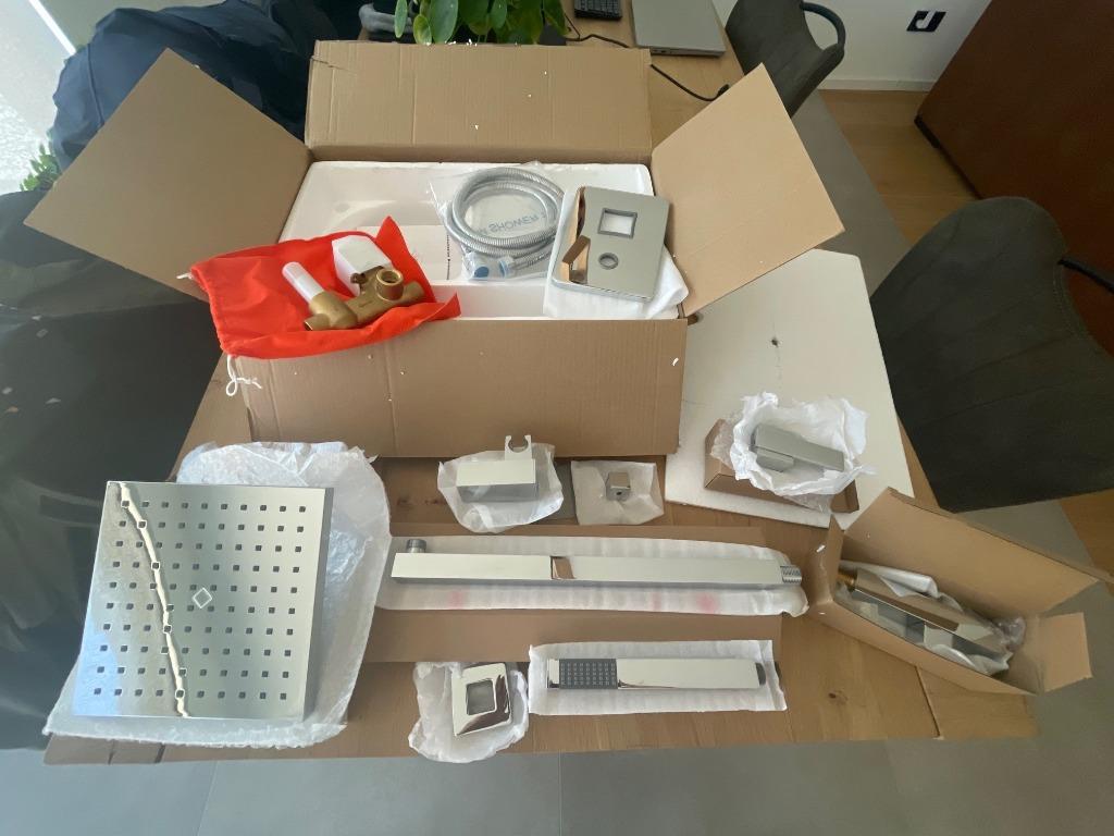 Inbouw regendouche set, Bricolage & Construction, Sanitaire, Neuf, Douche, Chrome, Enlèvement