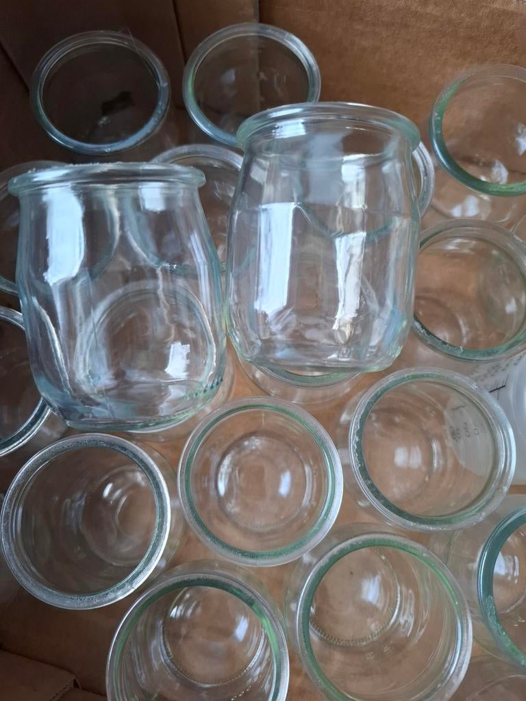 25 tal glazen potjes, Ophalen of Verzenden, Zo goed als nieuw