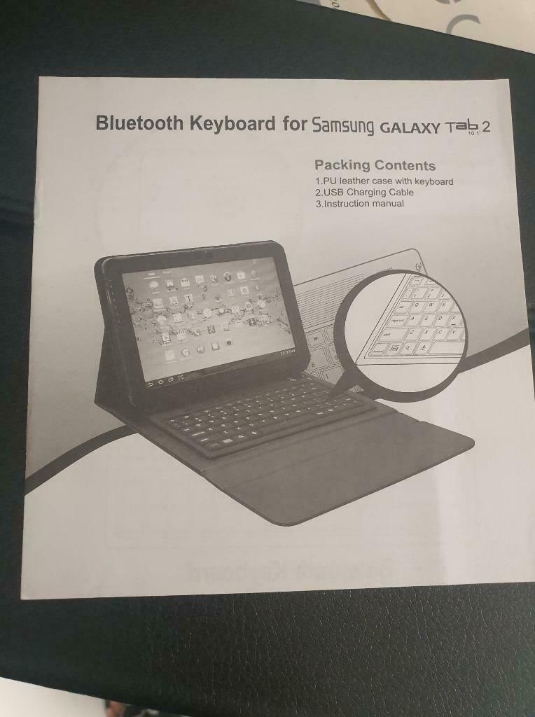 Samsung Galaxy 10.1 Bluetooth Keyboard Cover - zwart NIEUW, Ergonomisch, Nieuw, Ophalen of Verzenden, Draadloos