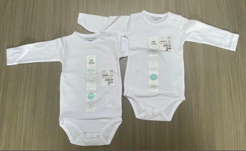 2 rompers Sweet & Soft maat 50/56, Ophalen of Verzenden, Nieuw