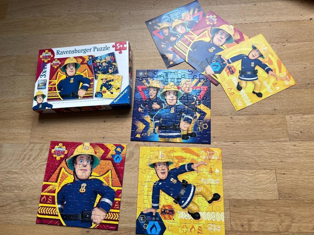 Puzzels brandweerman sam, Enlèvement, 10 à 50 pièces, Comme neuf, 4 à 6 ans