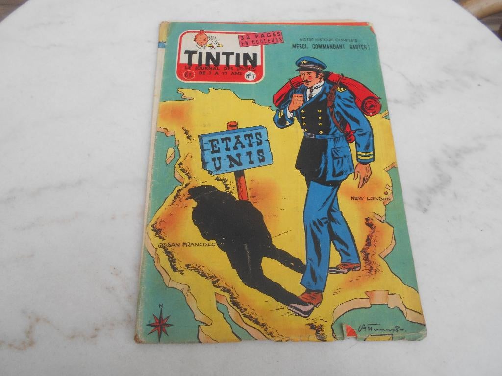 Tintin le journal des jeunes de 7 à 77 ans 1957 N7, Ophalen of Verzenden, 1940 tot 1960, Tijdschrift