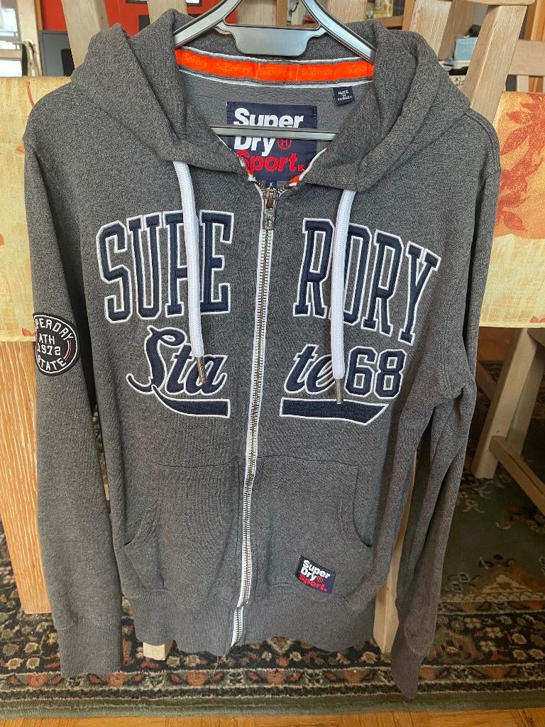 State 68 XS sweatshirt met capuchon, Ophalen, Zo goed als nieuw, Grijs, Maat 46 (S) of kleiner