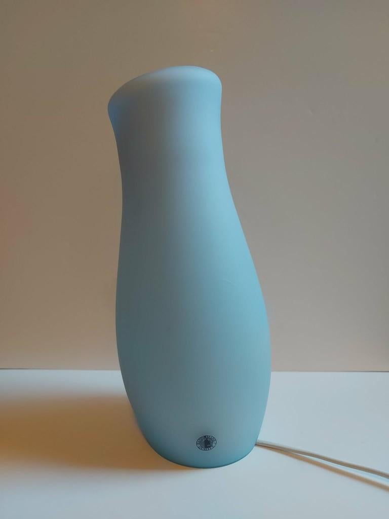 Vintage blauwe Ikea Mylonit lamp, 1990s, Huis en Inrichting, Ophalen of Verzenden, Gebruikt, Glas, Modern