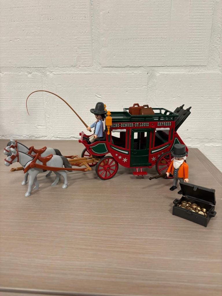 Playmobil - western postkoets, Ophalen, Zo goed als nieuw