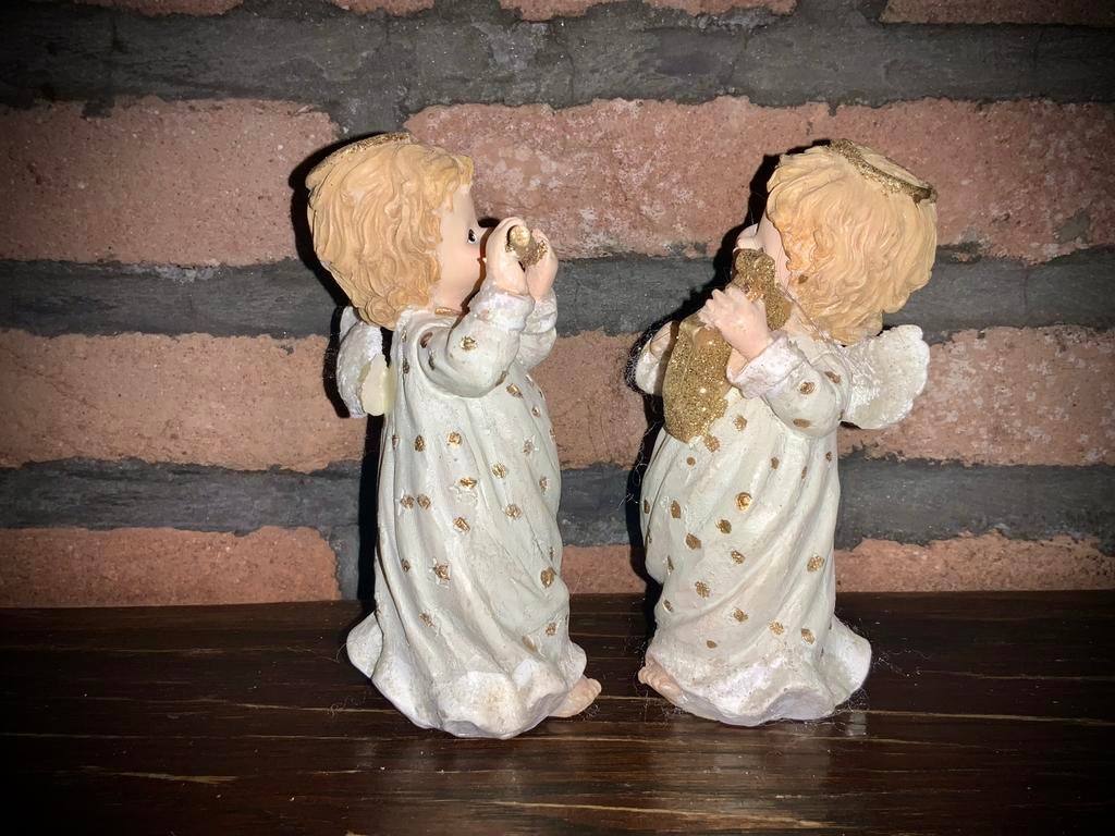 2 anges musiciens en biscuit., Enlèvement, Utilisé