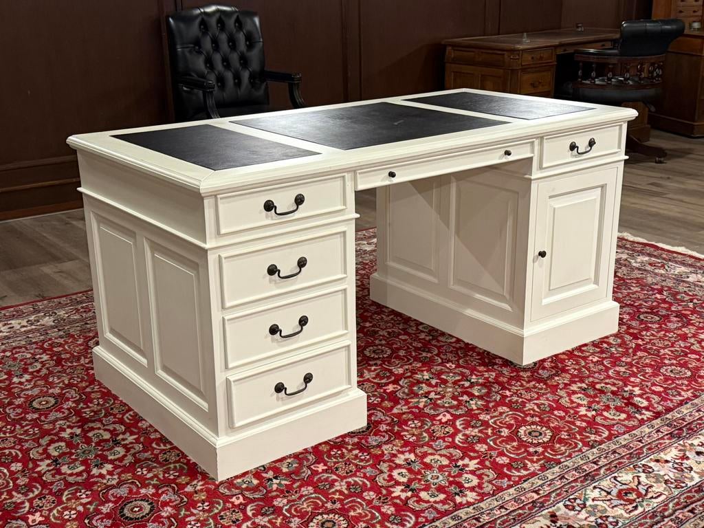 Klassiek Engels bureau wit #585, Huis en Inrichting, Ophalen of Verzenden, Zo goed als nieuw