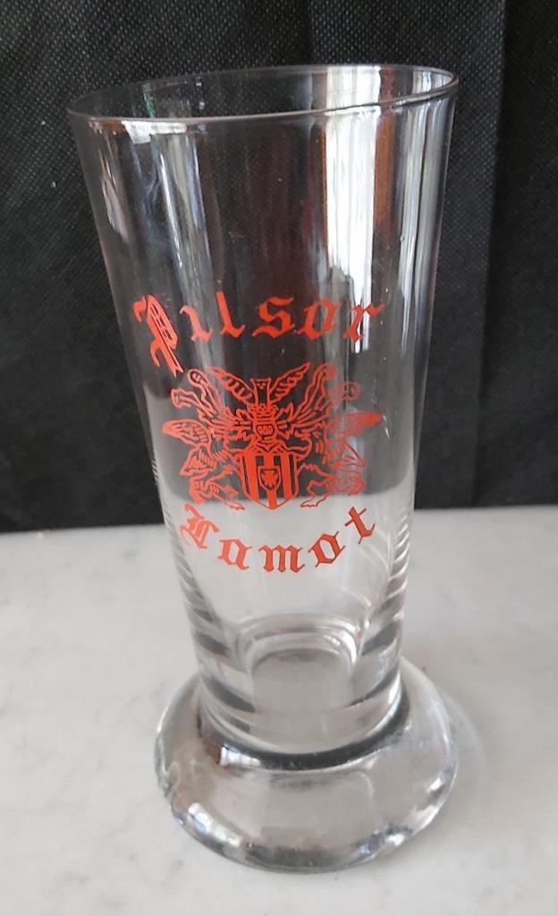 Lamot pilsor oud glas Tekst lager, Verzamelen, Ophalen of Verzenden, Zo goed als nieuw