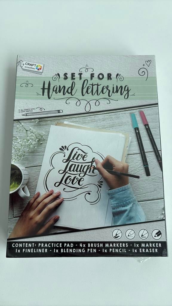 ✅ Hand Lettering Starterset | Nieuw in folie, Neuf, Multicolore, Enlèvement ou Envoi, Bricolage