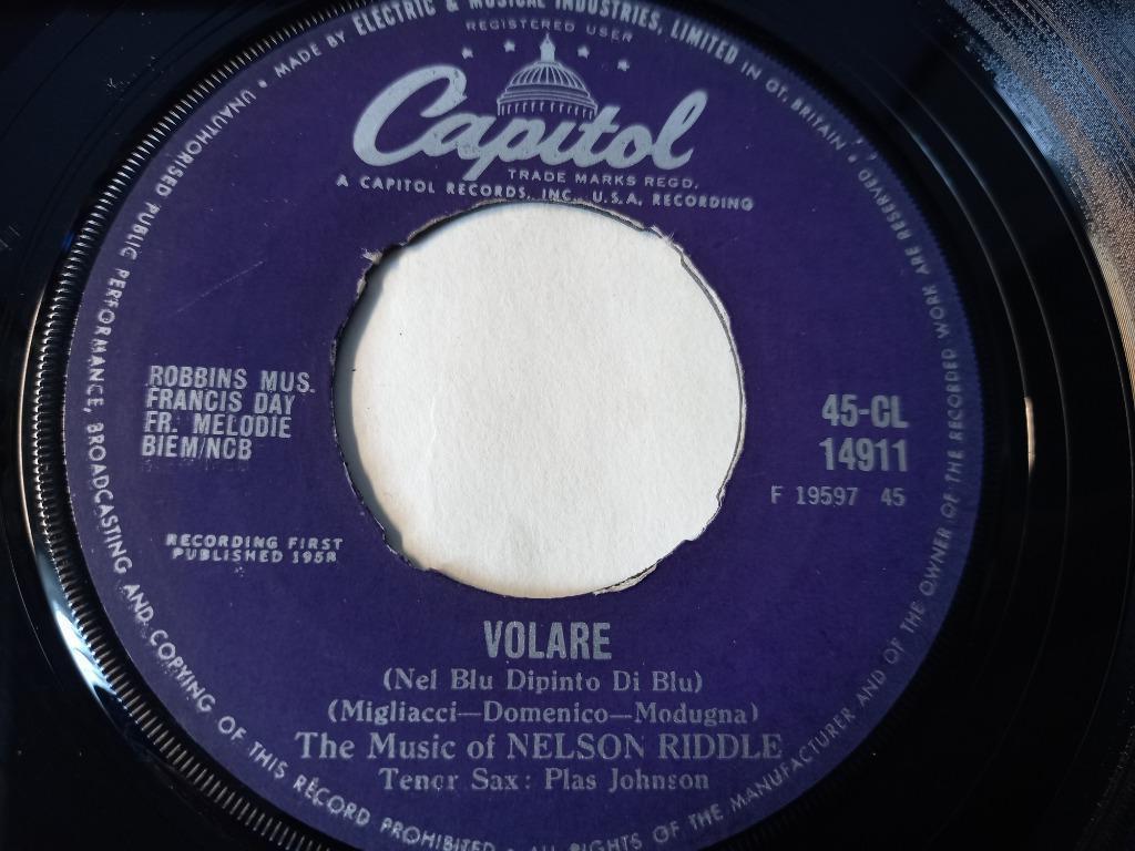 Nelson Riddle ‎– Volare (Nel Blu Dipinto Di Blu) '7, Ophalen of Verzenden, Gebruikt, Jazz en Blues