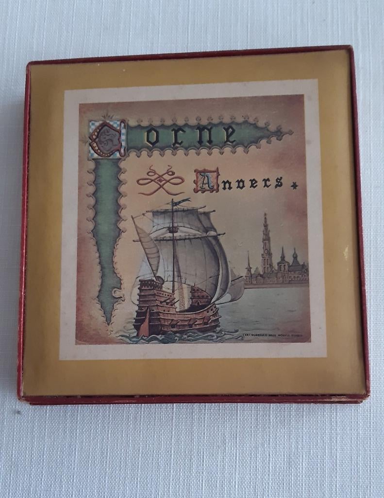 Ancienne boîte à chocolat de Corne Anvers, Enlèvement ou Envoi, Utilisé