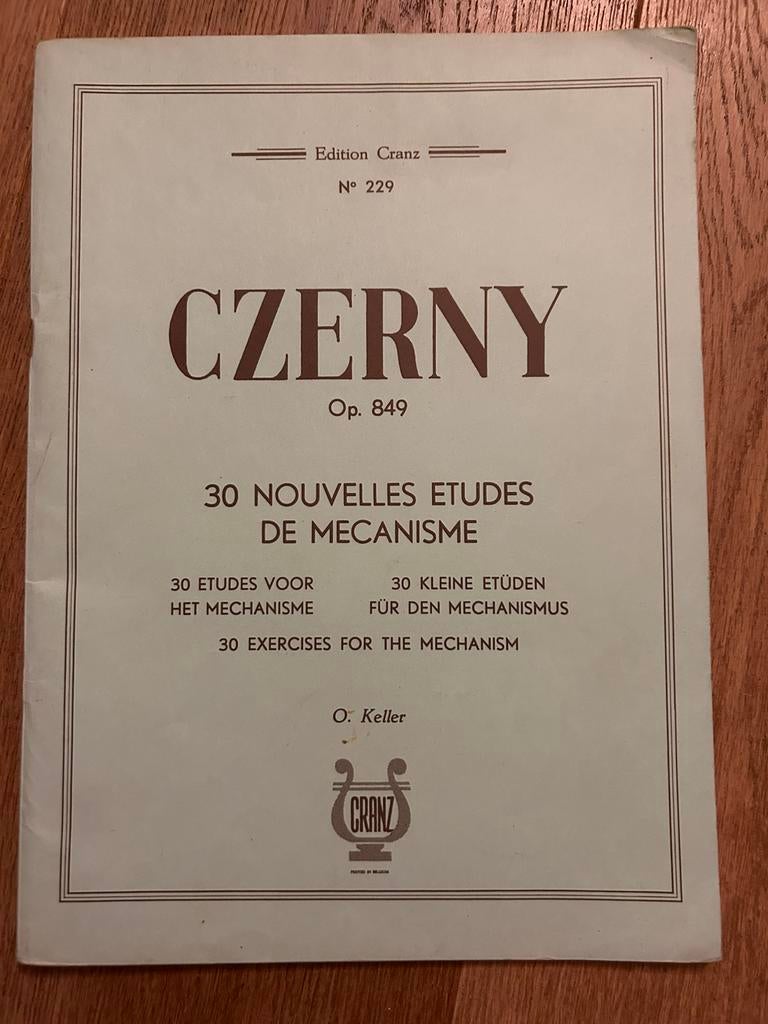 Czerny 30 nouvelles etudes de mechanisme piano studies, Ophalen of Verzenden, Piano