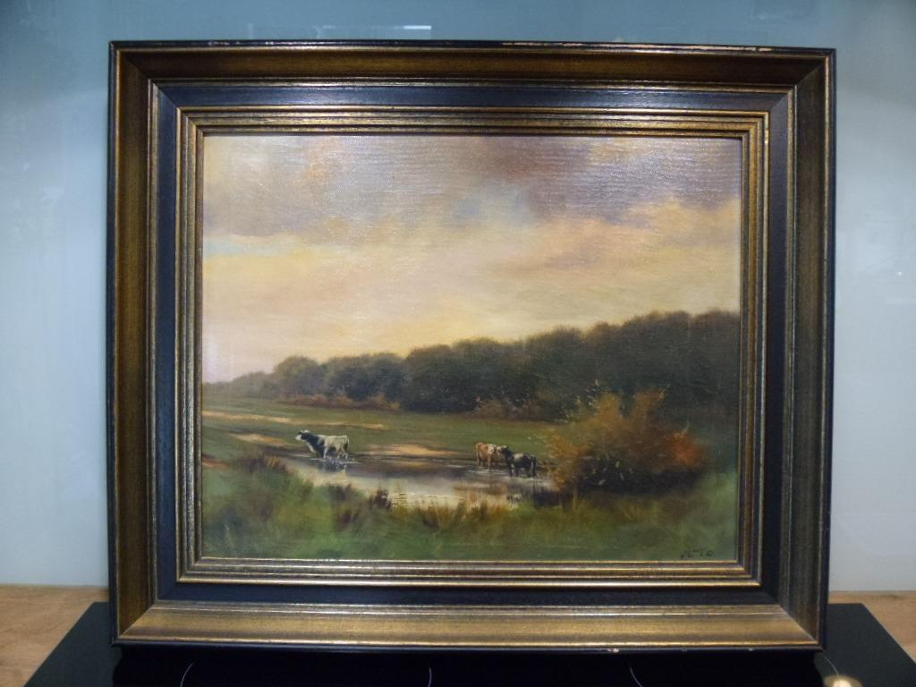schilderij koeien, Antiek en Kunst, Ophalen