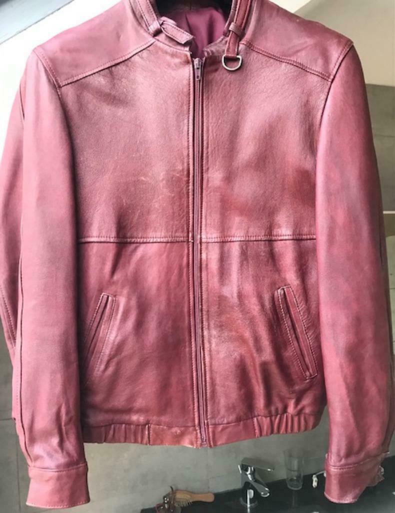 Veste bomber en cuir, Enlèvement ou Envoi, Porté, Taille 48/50 (M), Autres couleurs