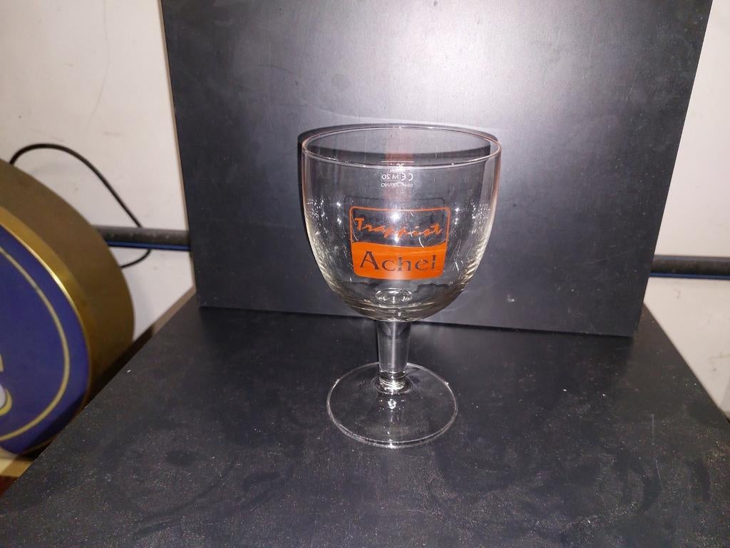 Trappisten glas Achel, Verzamelen, Ophalen of Verzenden, Zo goed als nieuw, Bierglas