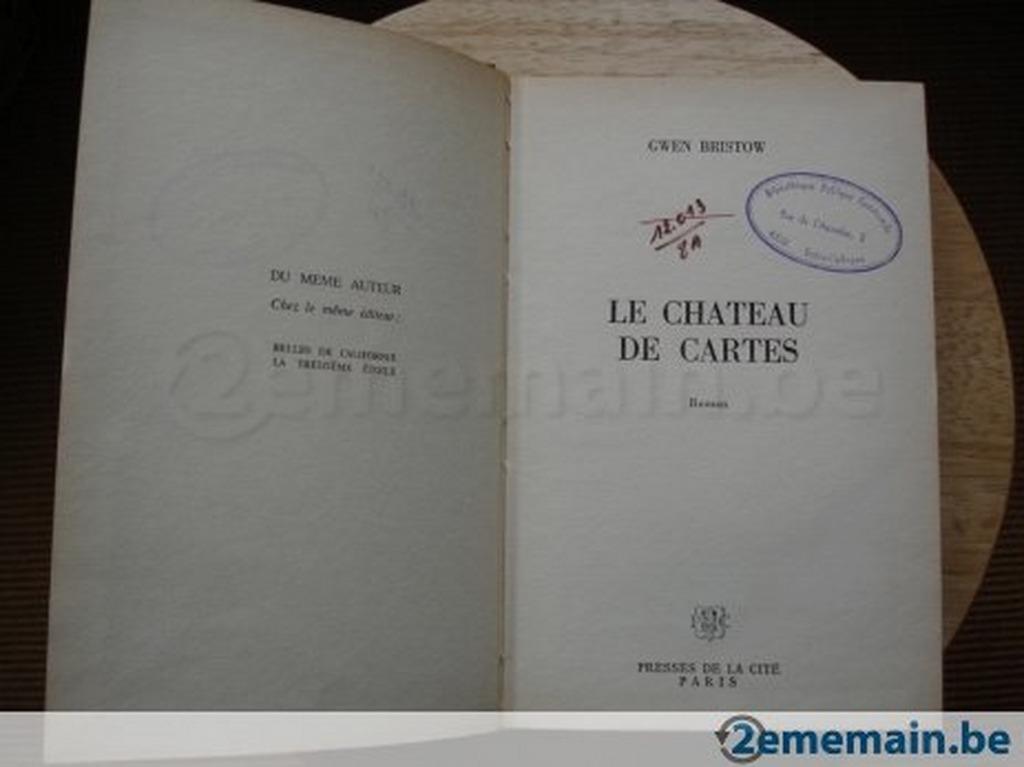 Le château de cartes, Gwen Bristow, Livres, Romans, Utilisé, Enlèvement