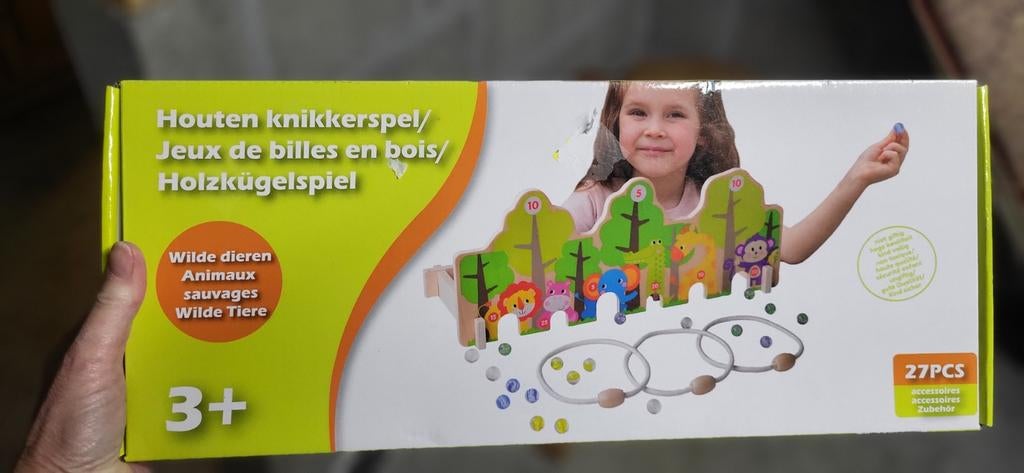 Houten knikkerspel, Ophalen of Verzenden, Nieuw, 2 tot 4 jaar, Van hout