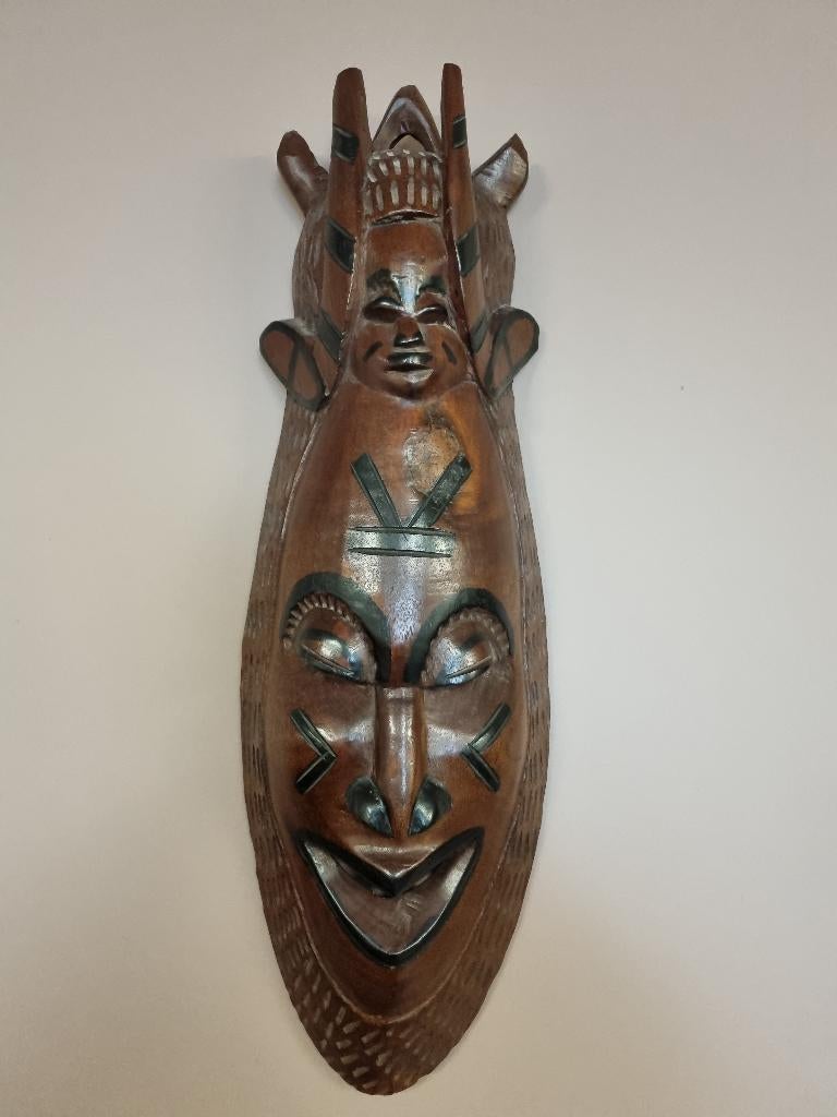 Afrikaans houten masker, Antiek en Kunst, Kunst | Niet-Westerse kunst, Ophalen