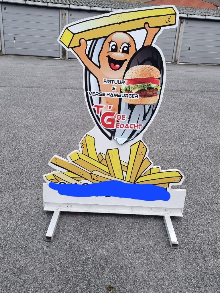 reclamebord te koop, Ophalen, Zo goed als nieuw, Reclamebord