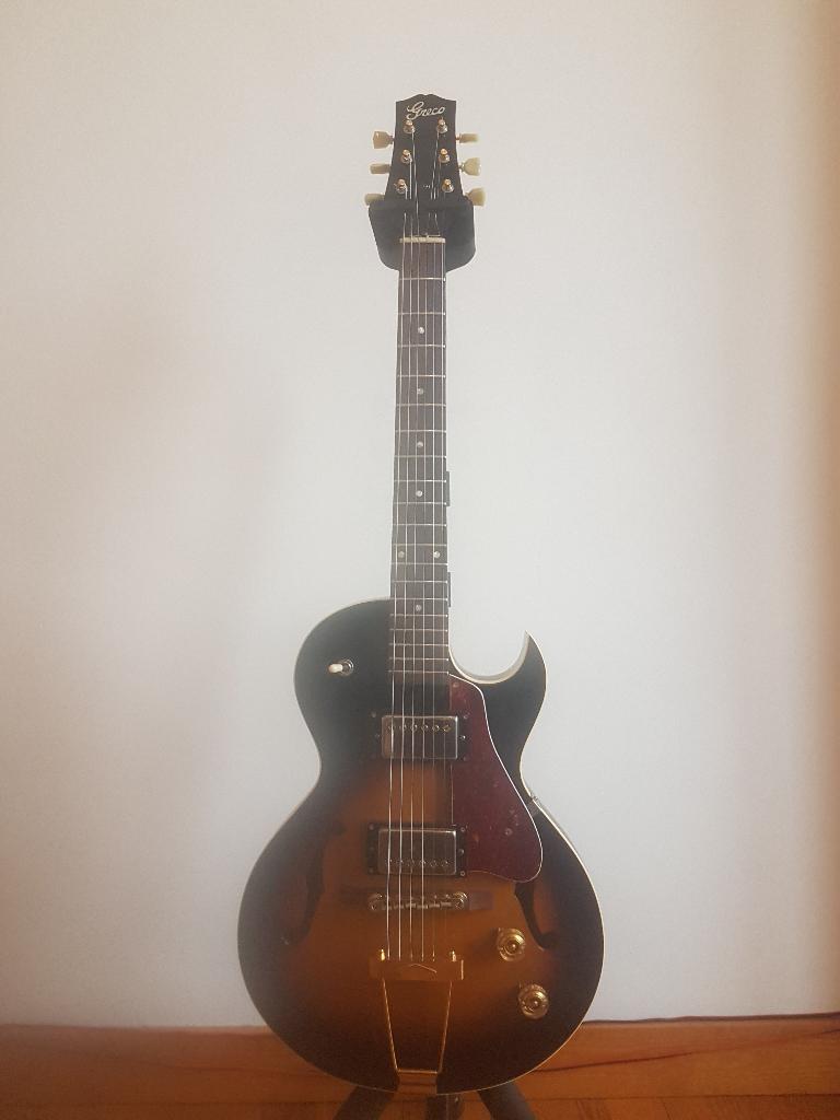 Guitare greco ES-8 (copie gibson ES-140), Ophalen, Gebruikt, Semi-solid body, Overige merken