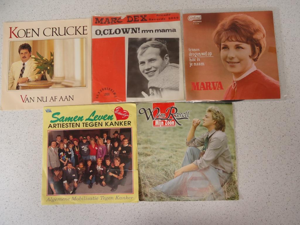 Part 15 - 5 Singeljes van Marc Dex, Koen Crucke, Marva, Gebruikt, 7 inch, Single, Ophalen of Verzenden
