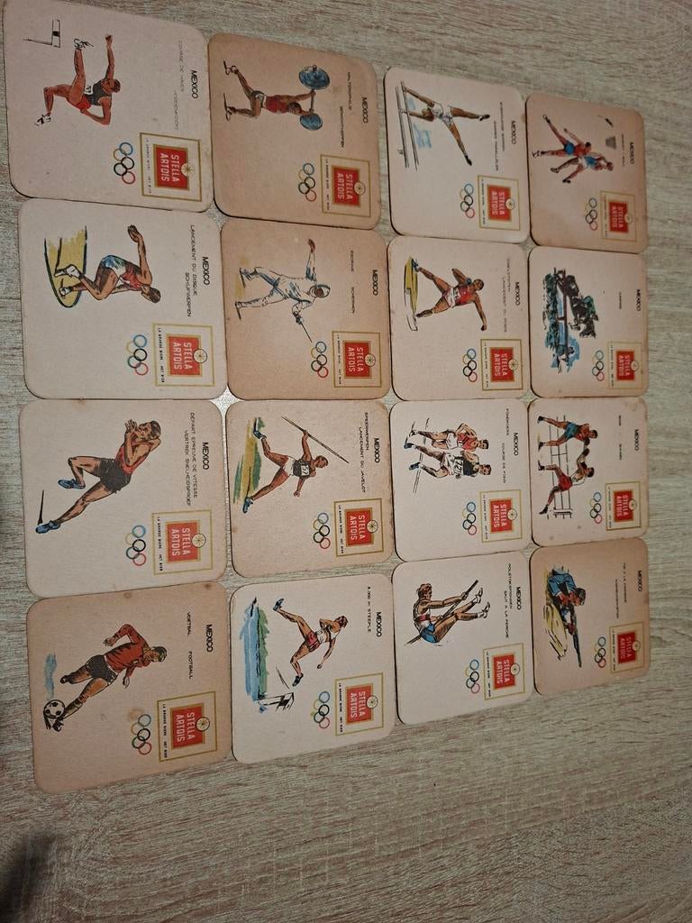 Série complète sous bock Stella Artois jeux olympiques mexic, Enlèvement ou Envoi, Stella Artois
