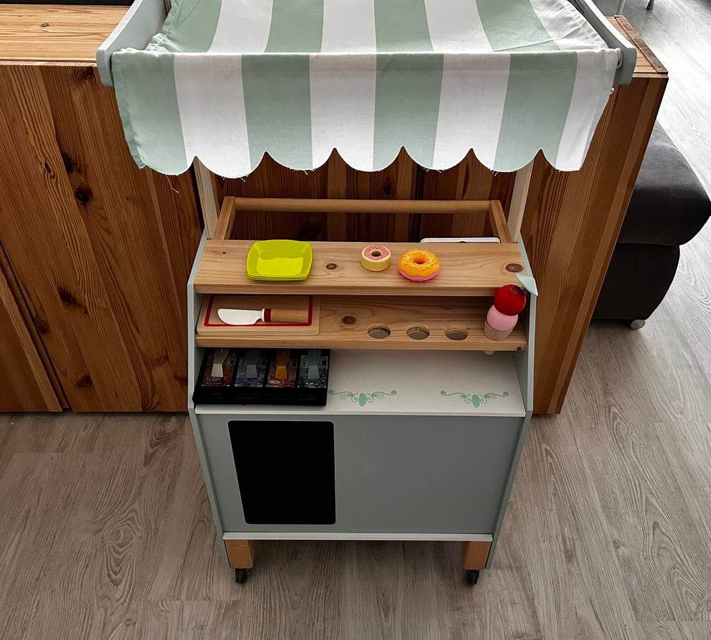 Houten ijskar/foodtruck, Ophalen, Zo goed als nieuw