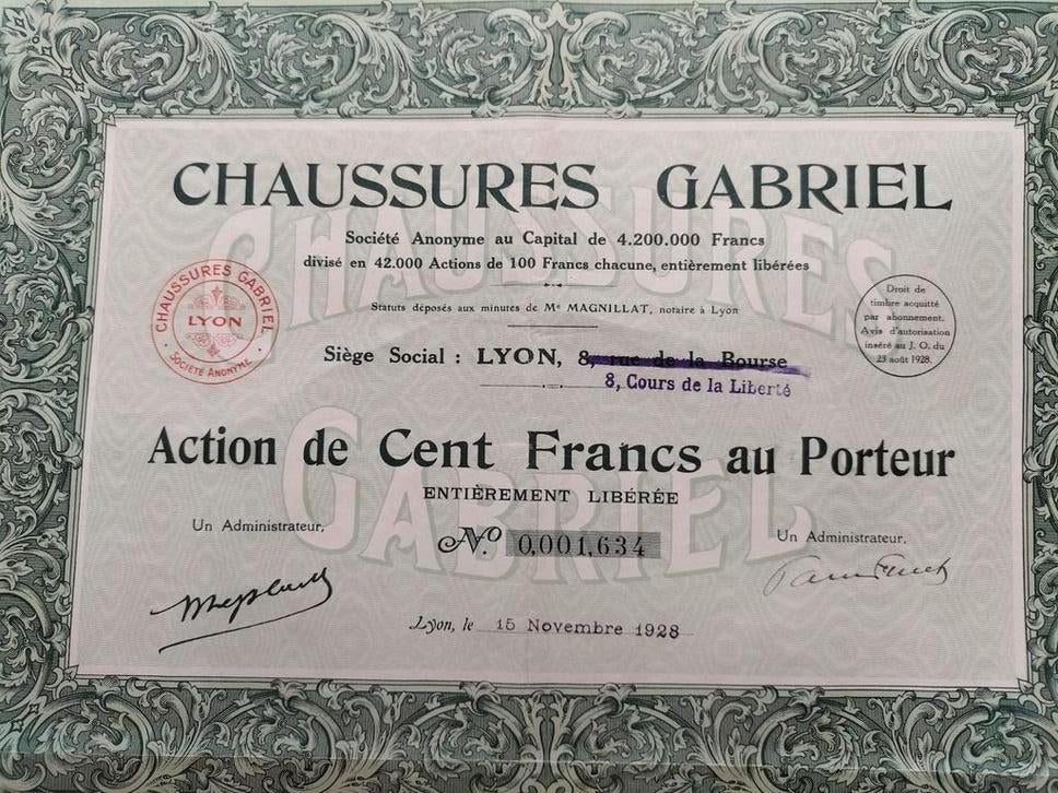 Oude Actie "Gabriel Shoes", Ophalen, Aandeel