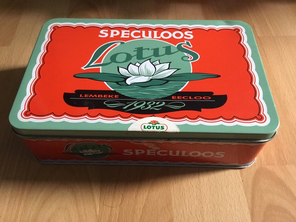 Vintage doos Lotus Speculoos, Enlèvement ou Envoi, Biscuits