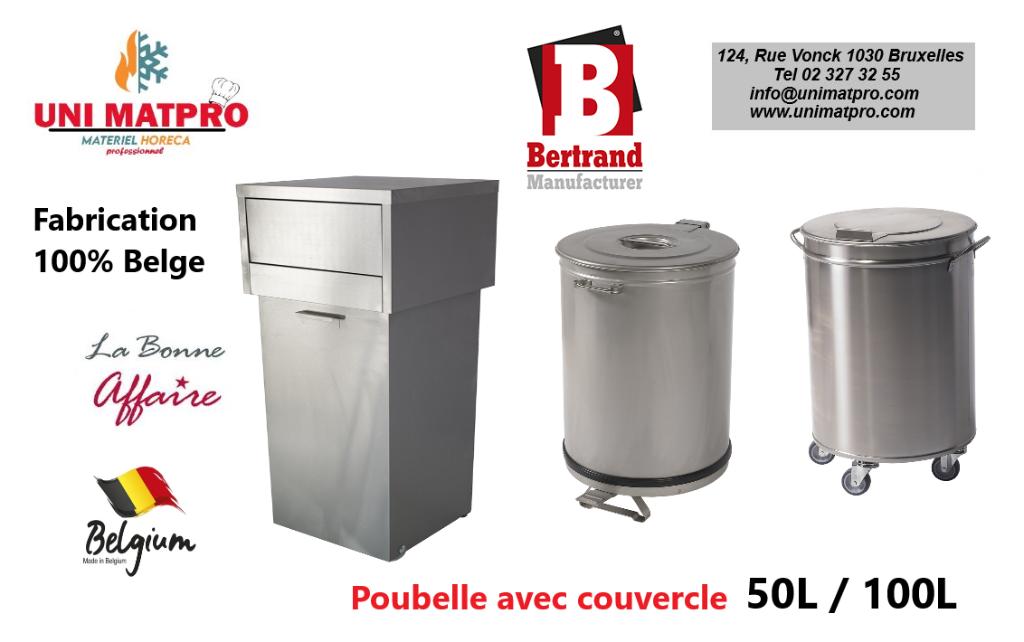 poubelle en inox poubelle en bois restauration, Maison & Meubles, Enlèvement ou Envoi, Neuf, Inox