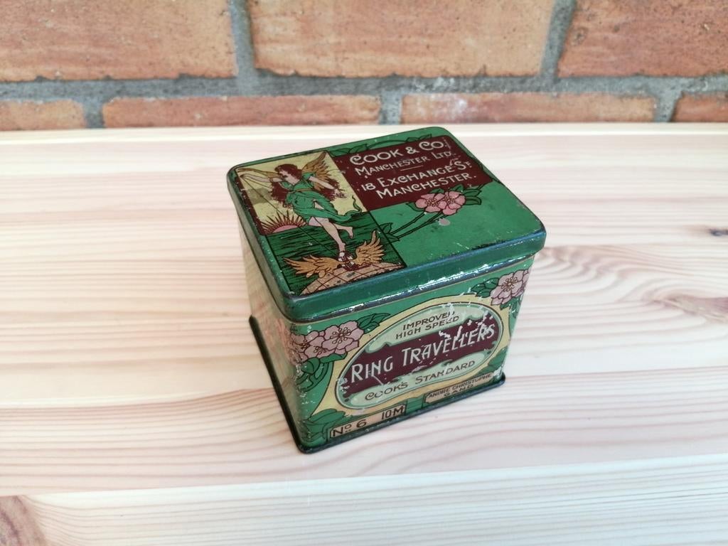 Ancienne boîte en métal Cook & Co Manchester, Utilisé