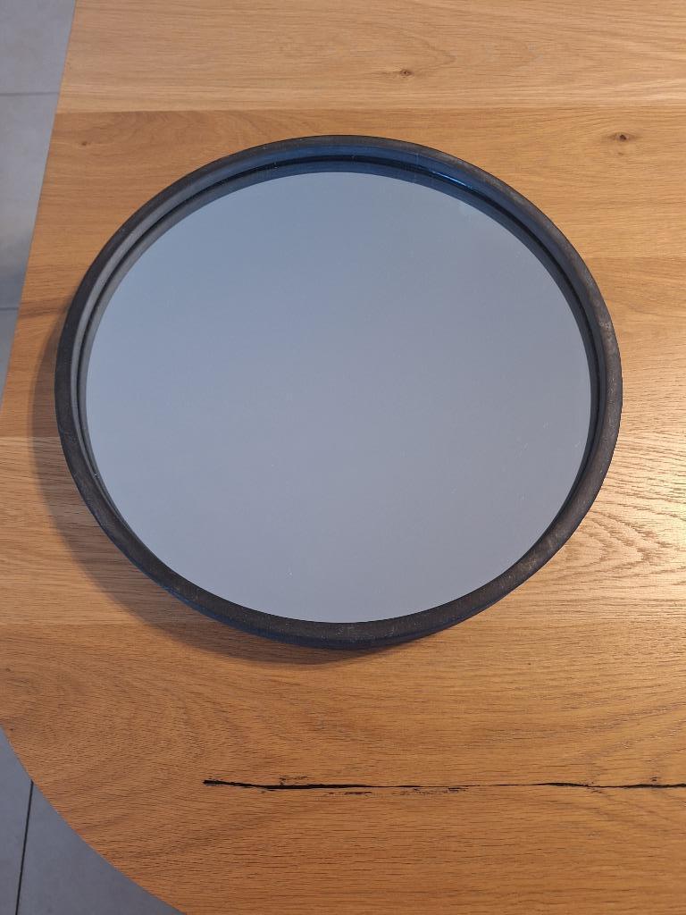 Miroir métallique maison du monde., Enlèvement ou Envoi, Moins de 100 cm, Rond, Comme neuf