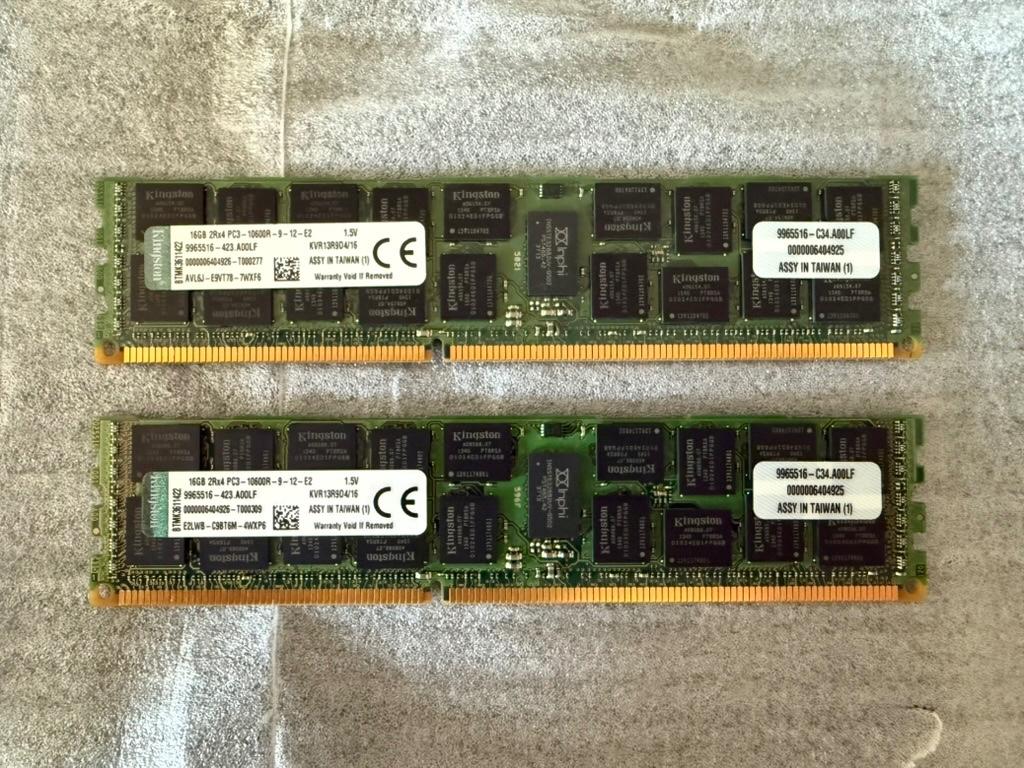 32GB DDR3 Server RAM Geheugen (2x 16GB), Computers en Software, RAM geheugen, 32 GB, Server, DDR3, Ophalen of Verzenden