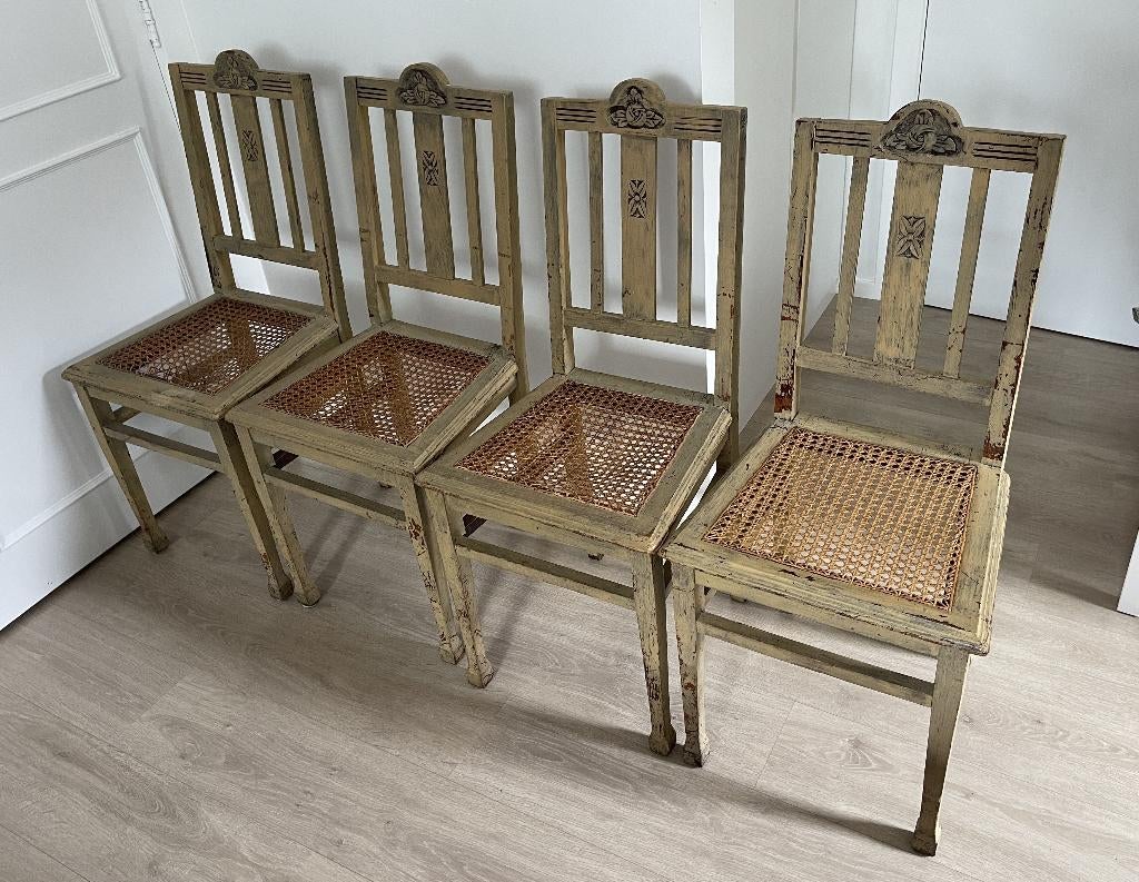 4 chaises en bois, Huis en Inrichting, Stoelen, Ophalen, Hout
