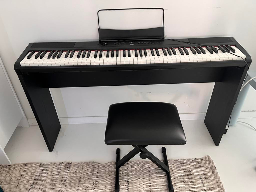 Gear4music stage piano complete set, Muziek en Instrumenten, Ophalen, Zo goed als nieuw, Zwart, Piano
